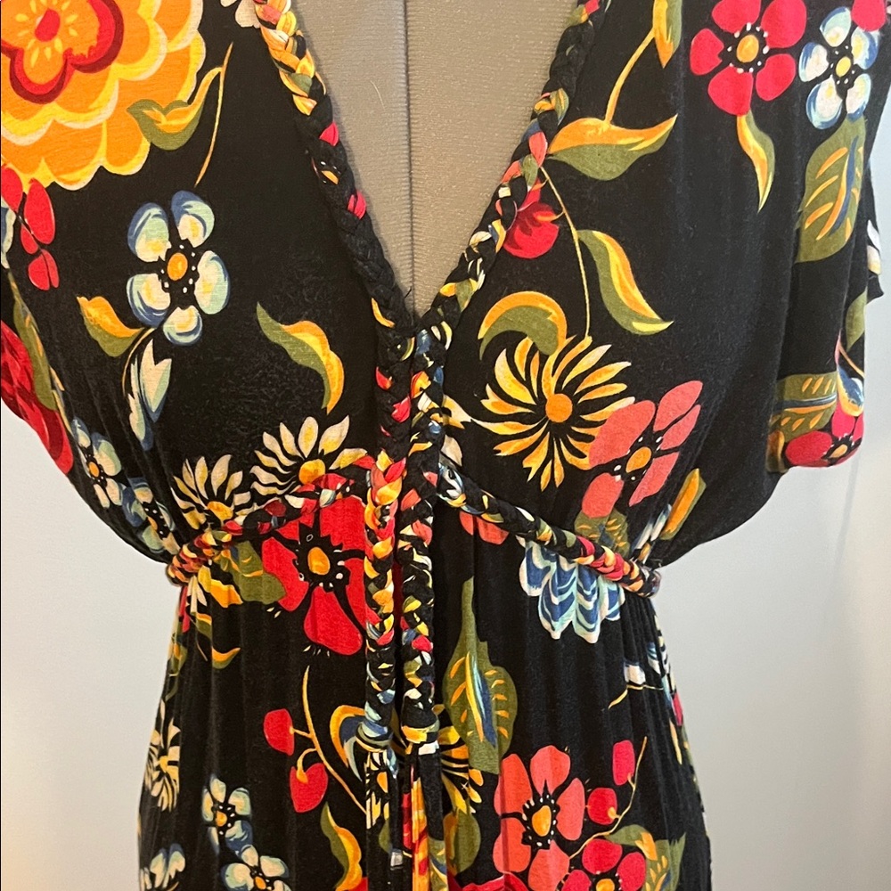 Nieves Lavi Black Floral Maxi Dress - Picture 3 of 6